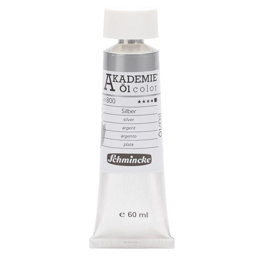 Tinta Óleo Schmincke Akademie 60ml 800 Silver