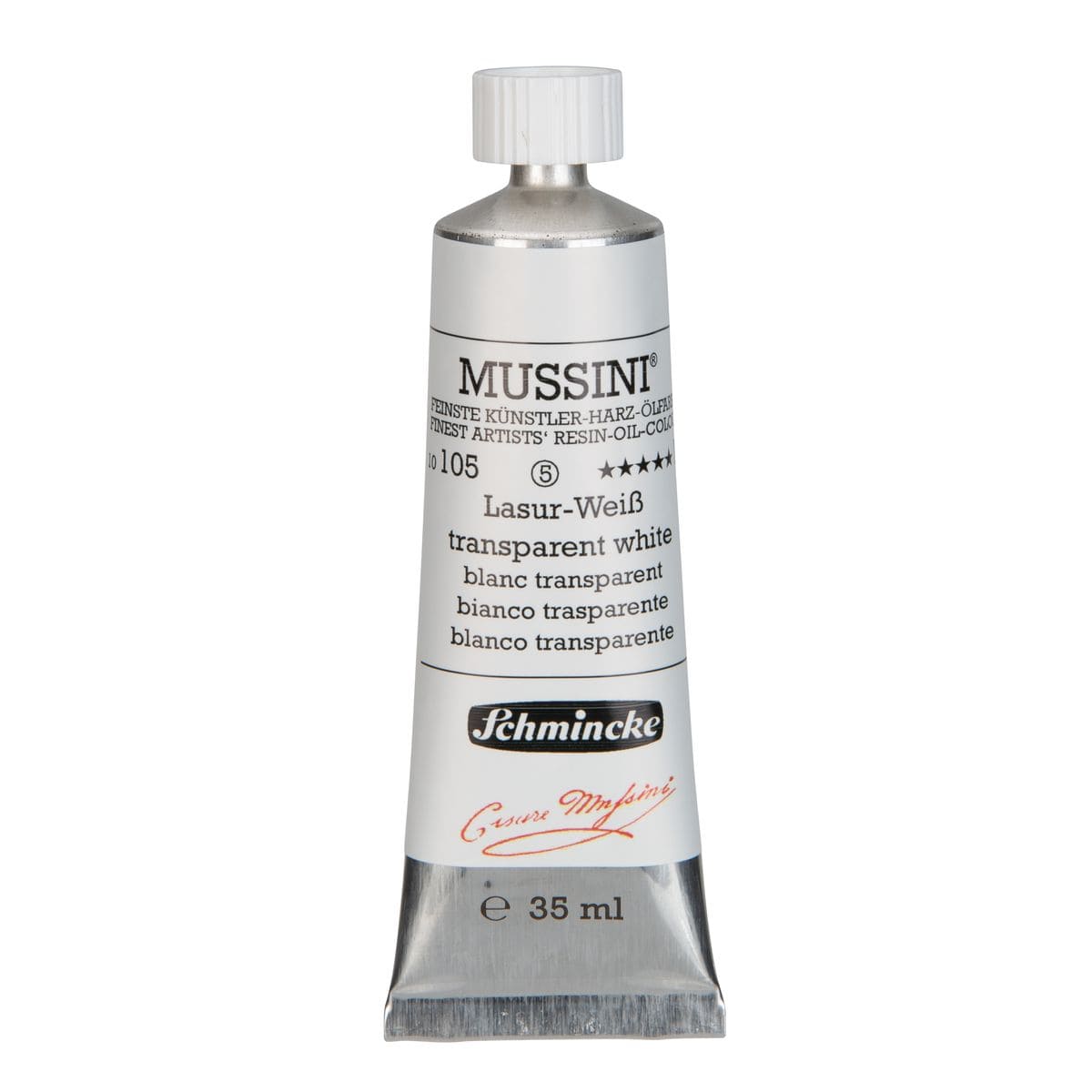 Tinta Óleo Schmincke Mussini 35ml S5 105 Transparent White 