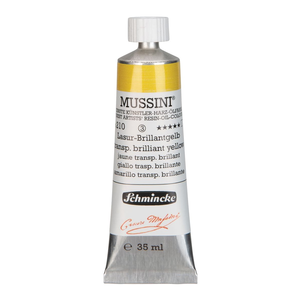 Tinta Óleo Schmincke Mussini 35ml S3 210 Transparent Brilliant Yellow