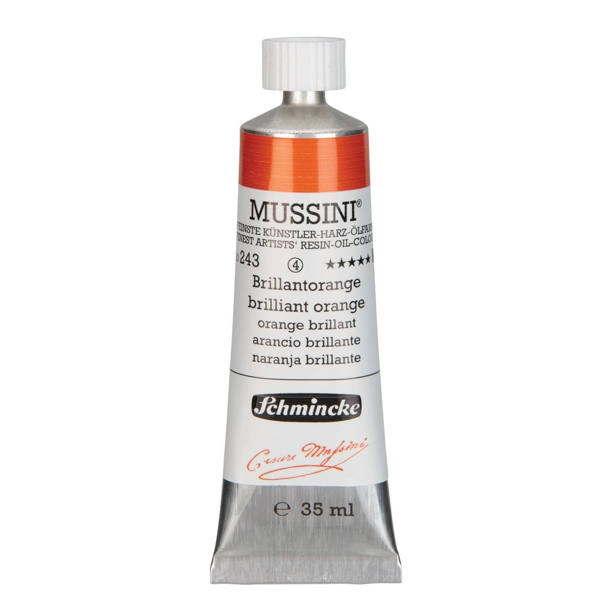 Tinta Óleo Schmincke Mussini 35ml S4 243 Brilliant Orange