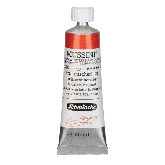 Tinta Óleo Schmincke Mussini 35ml S4 340 Brilliant Scarlet