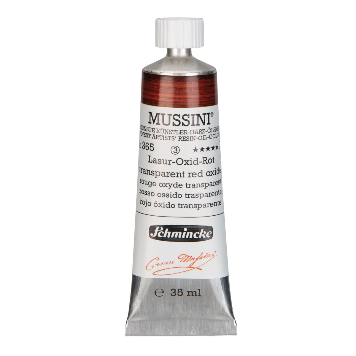 Tinta Óleo Schmincke Mussini 35ml S3 365 Transparent Red Oxide