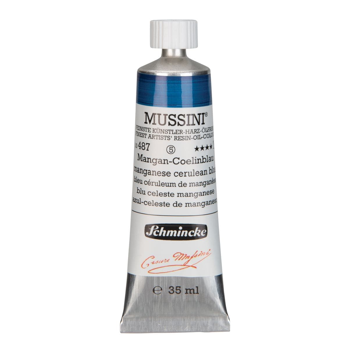 Tinta Óleo Schmincke Mussini 35ml S5 480 Manganese Cerulean Blue