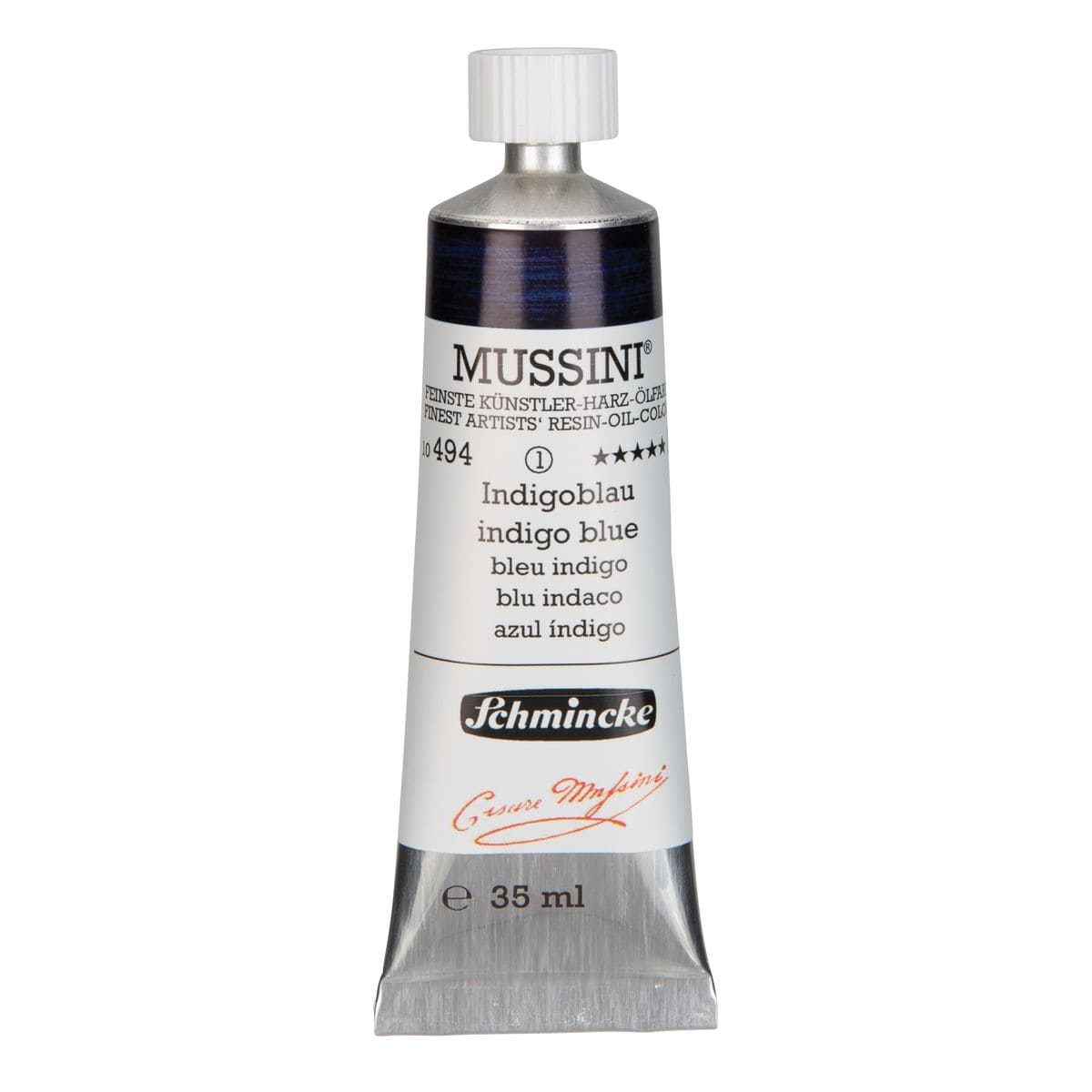 Tinta Óleo Schmincke Mussini 35ml S1 494 Indigo Blue