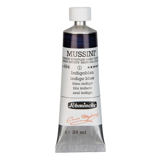 Tinta Óleo Schmincke Mussini 35ml S1 494 Indigo Blue