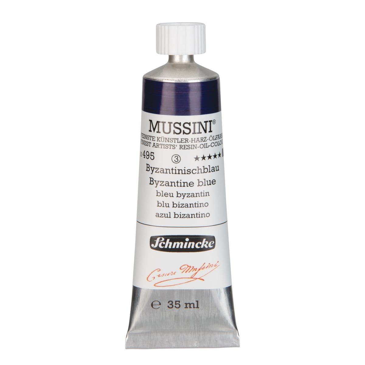 Tinta Óleo Schmincke Mussini 35ml S3 495 Byzantine Blue