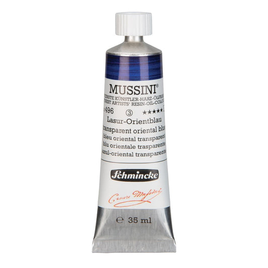 Tinta Óleo Schmincke Mussini 35ml S3 496 Transparent Oriental Blue