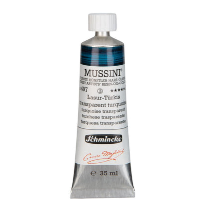 Tinta Óleo Schmincke Mussini 35ml S3 497 Transparent Turquoise