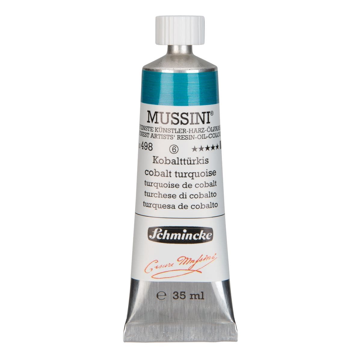 Tinta Óleo Schmincke Mussini 35ml S6 498 Cobalt Turquoise