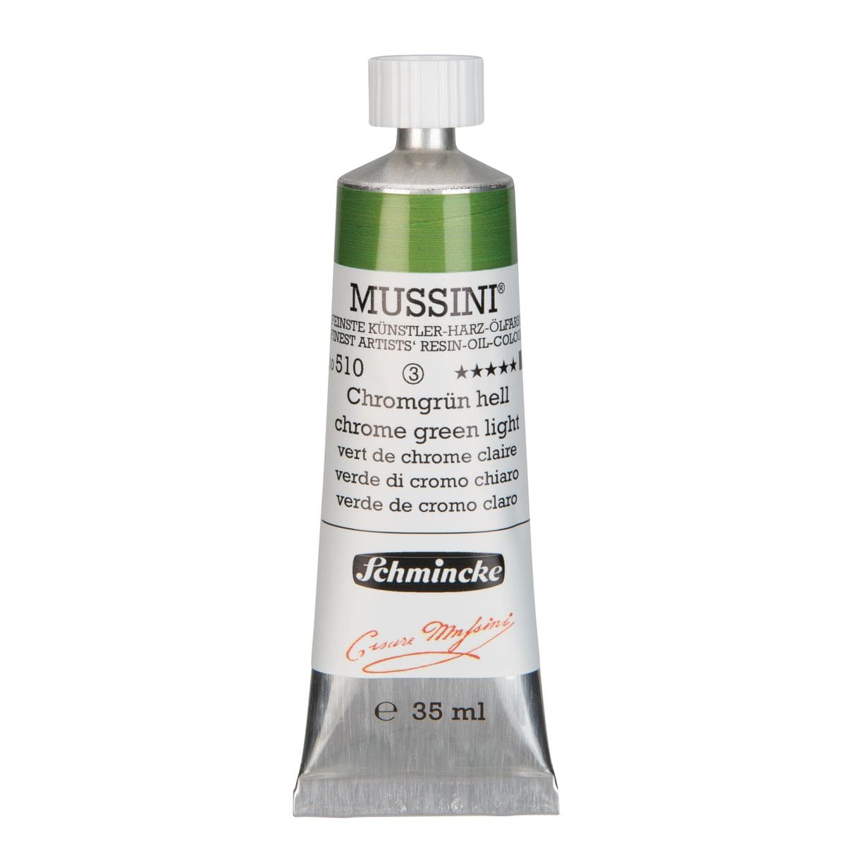 Tinta Óleo Schmincke Mussini 35ml S3 510 Chrome Green Light 