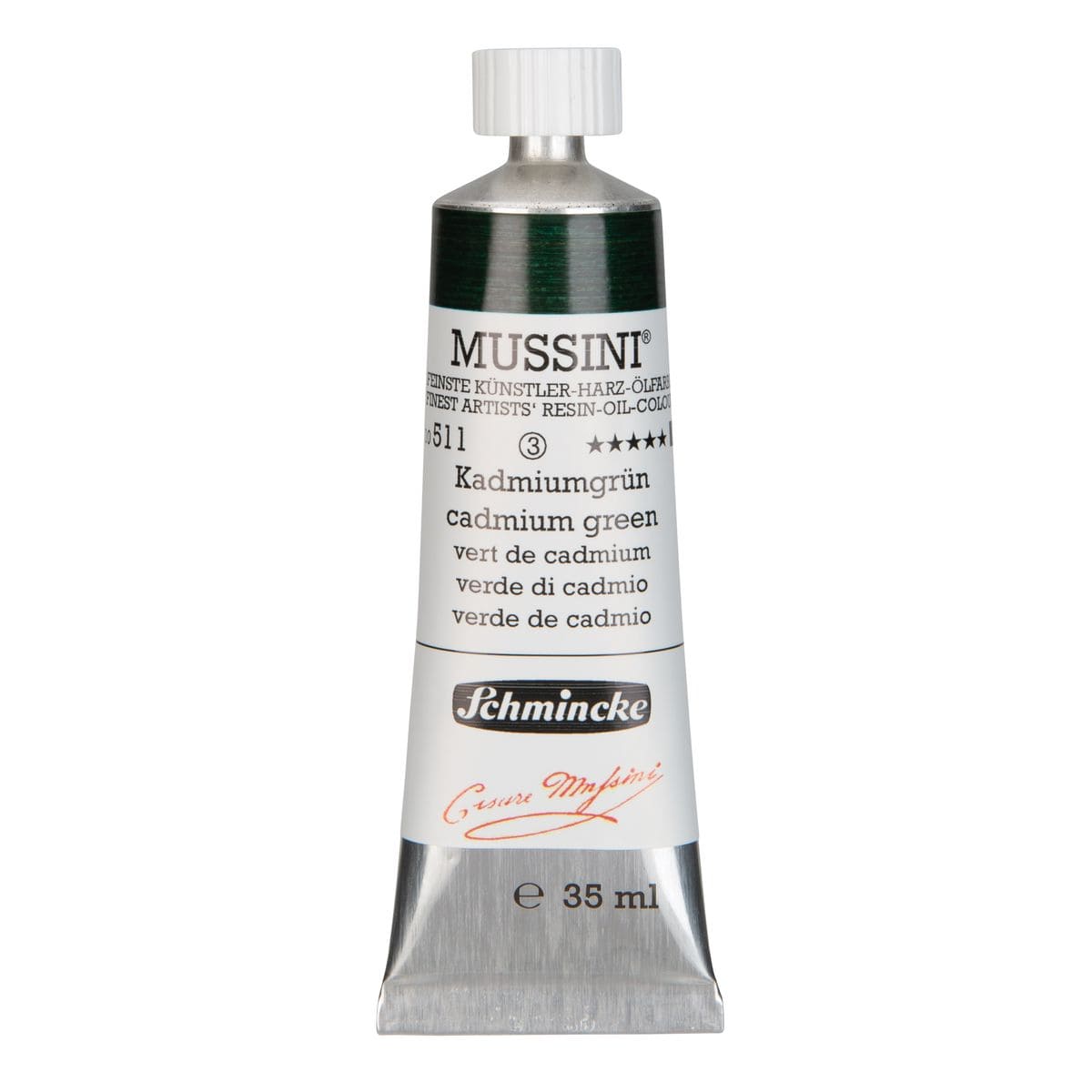 Tinta Óleo Schmincke Mussini 35ml S3 511 Cadmium Green