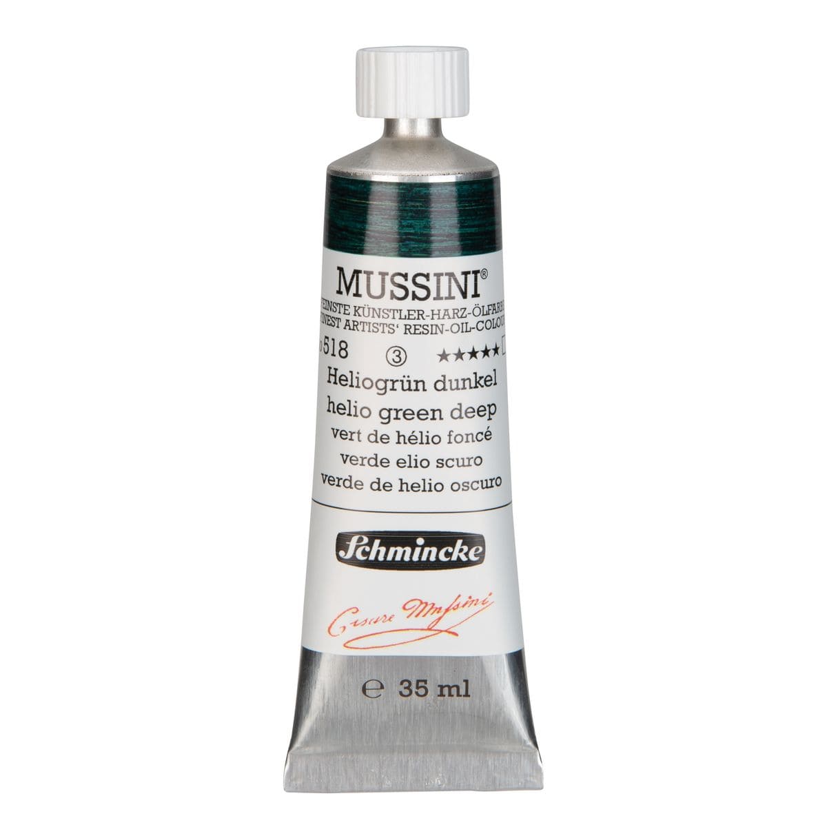 Tinta Óleo Schmincke Mussini 35ml S3 518 Helio Green Deep