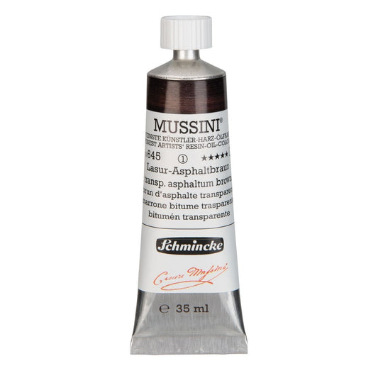 Tinta Óleo Schmincke Mussini 35ml S1 645 Transparent Asphal Brown