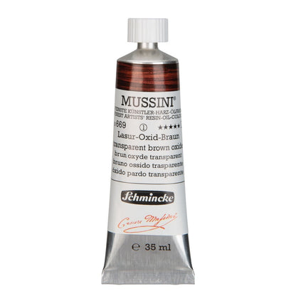 Tinta Óleo Schmincke Mussini 35ml S1 669 Transparent Brown Oxide