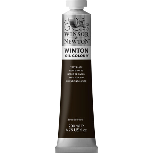 Tinta Óleo Winton 200ml Winsor & Newton 331 Ivory Black