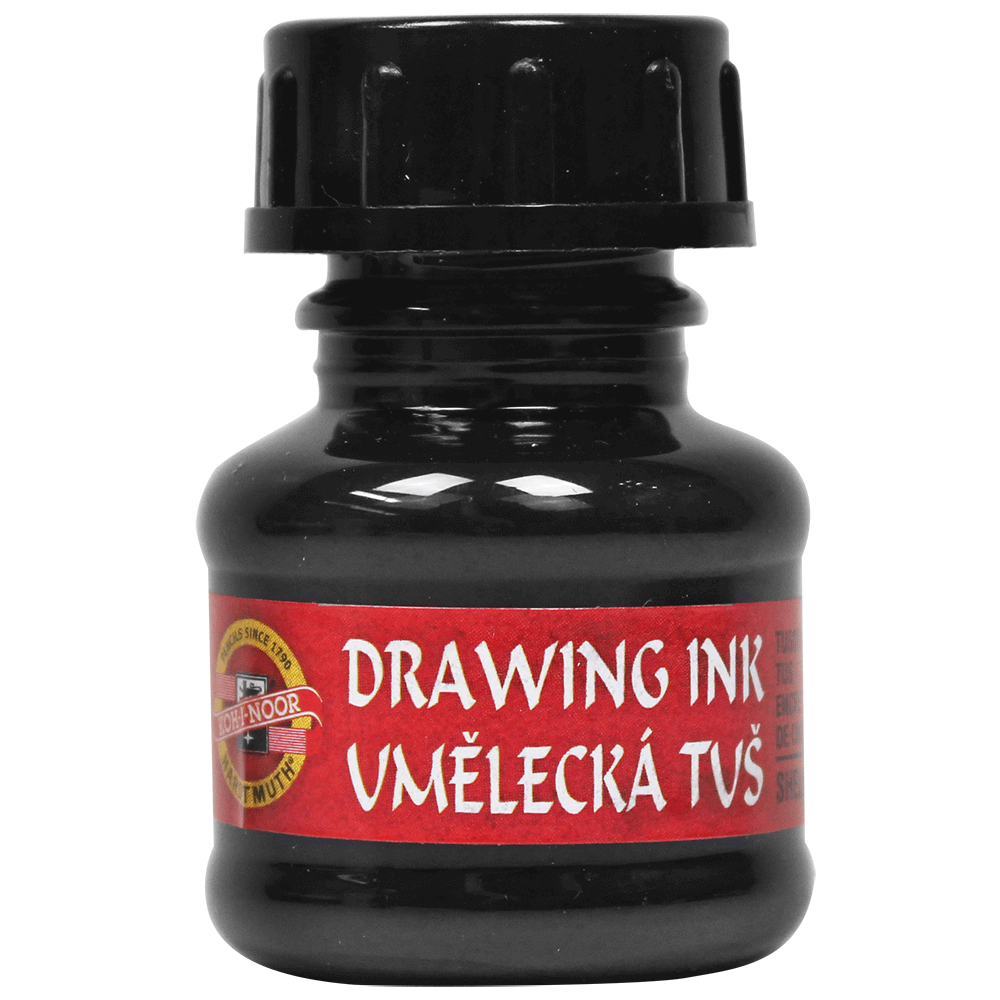 Tinta Nankin para Caligrafia Preto Koh-I-Noor