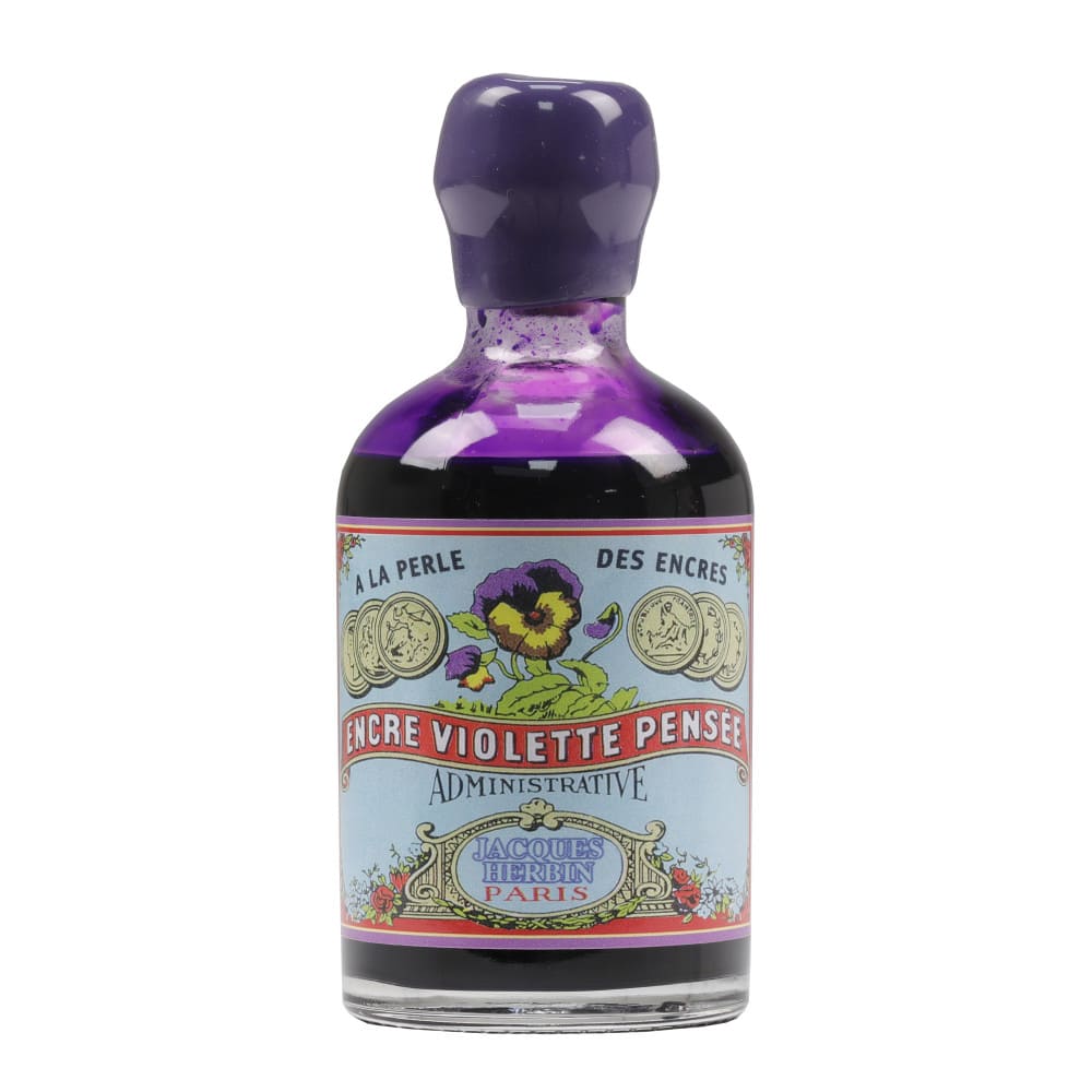 Tinta Para Caneta Tinteiro Herbin Edição 350 anos 100ml Violet Pensee