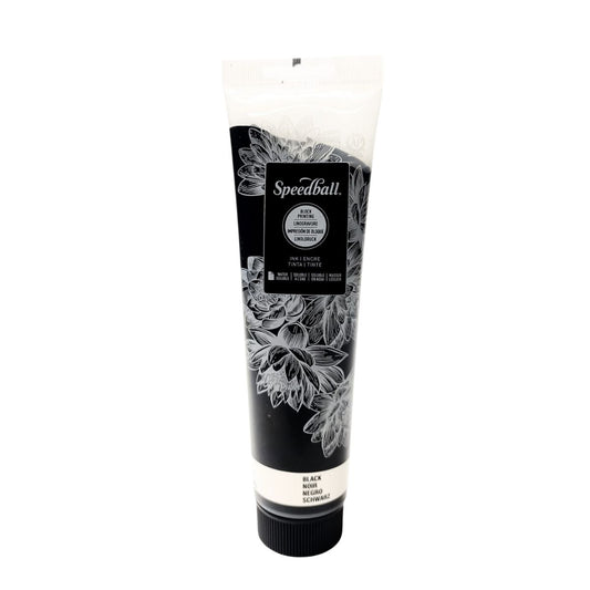 Tinta Para Xilogravura Block Printing Ink SpeedBall Preto 150ml