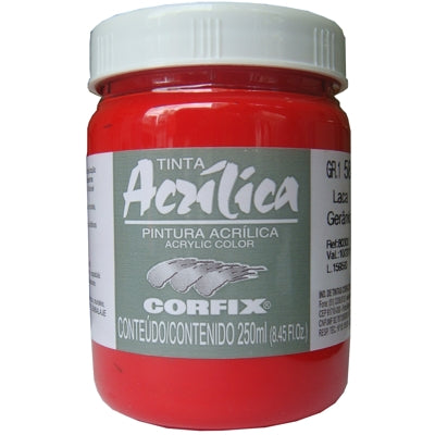 Tinta Acrílica Corfix 250ml  58 Laca Gerânio G1