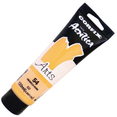 Tinta Acrílica Corfix Arts 120ml  54 Amarelo Ouro G2