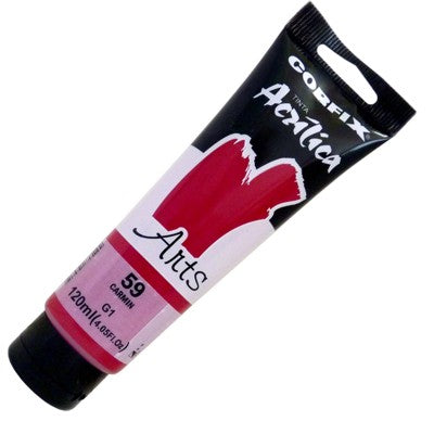 Tinta Acrílica Corfix Arts 120ml  59 Carmin G1