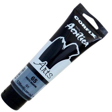 Tinta Acrílica Corfix Arts 120ml  65 Preto G1