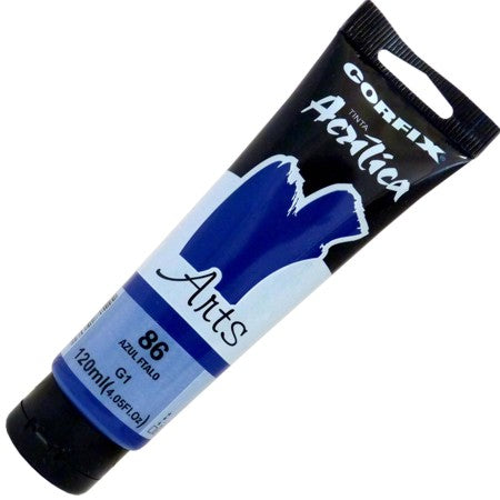 Tinta Acrílica Corfix Arts 120ml  86 Azul Ftalo G1