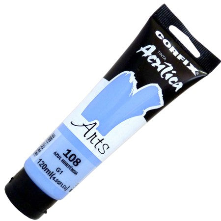 Tinta Acrílica Corfix Arts 120ml 108 Azul Hortênsia G1