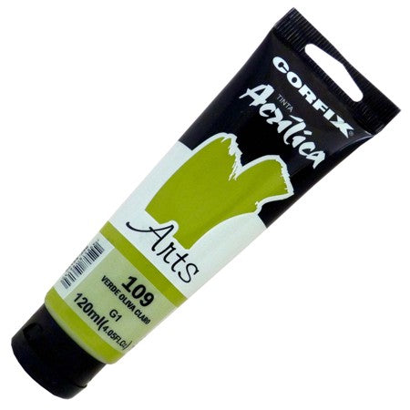 Tinta Acrílica Corfix Arts 120ml 109 Verde Oliva Claro G1