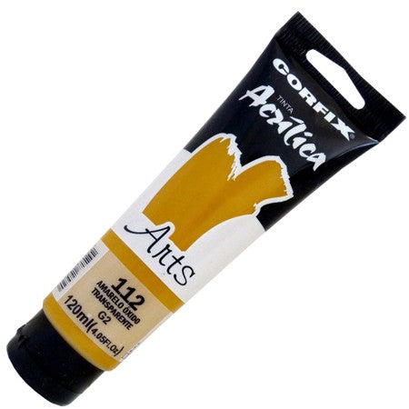 Tinta Acrílica Corfix Arts 120ml 112 Amarelo Óxido Transp. G2