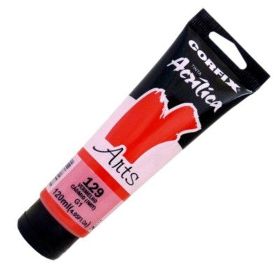 Tinta Acrílica Corfix Arts 120ml 129 Vermelho Cádmio (IMIT) G1