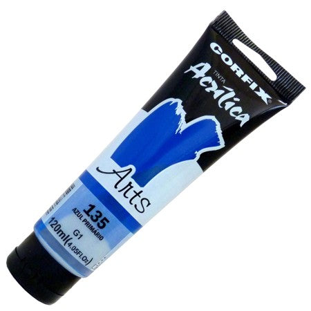 Tinta Acrílica Corfix Arts 120ml 135 Azul Primário G1
