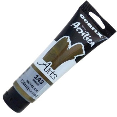 Tinta Acrílica Corfix Arts 120ml Tom Metálico