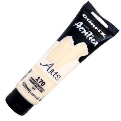 Tinta Acrílica Corfix Arts 120ml 170 Amarelo Nápole V.C. G1