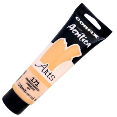 Tinta Acrílica Corfix Arts 120ml 171 Amarelo Nápole Vermelho G1