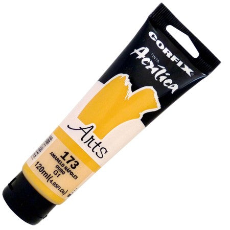 Tinta Acrílica Corfix Arts 120ml 173 Amarelo Nápoles Ouro G1