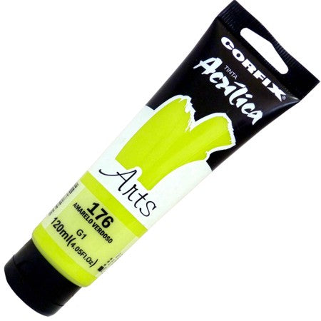 Tinta Acrílica Corfix Arts 120ml 176 Amarelo Verdoso G1