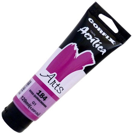 Tinta Acrílica Corfix Arts 120ml 184 Rosa Quinacridona G1