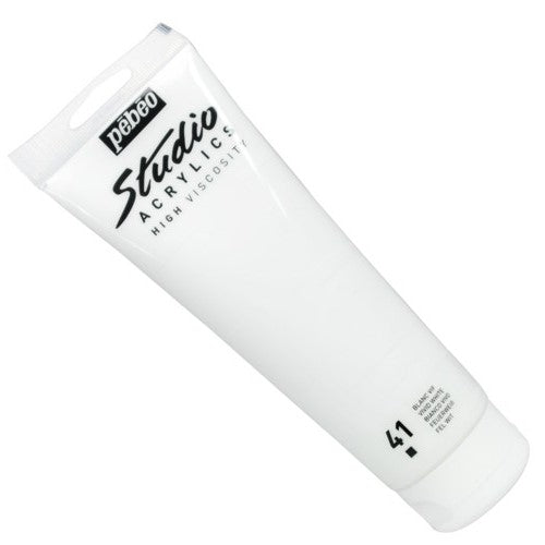 Tinta Acrílica Pébéo Studio  41 Branco Vivo 100ml