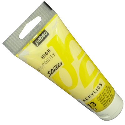 Tinta Acrílica Pébéo Studio  13 Amarelo Azo Claro 100ml