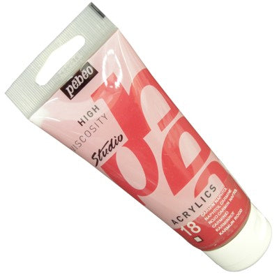 Tinta Acrílica Pébéo Studio  18 Carmin 100ml