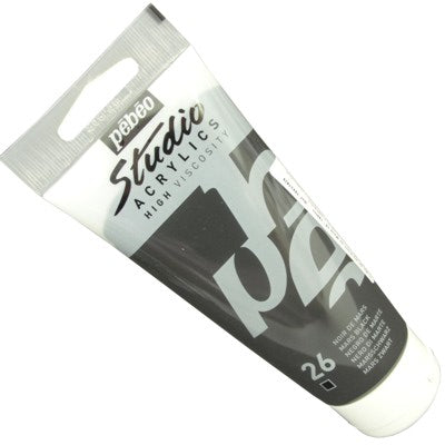 Tinta Acrílica Pébéo Studio  26 Preto de Marte 100ml