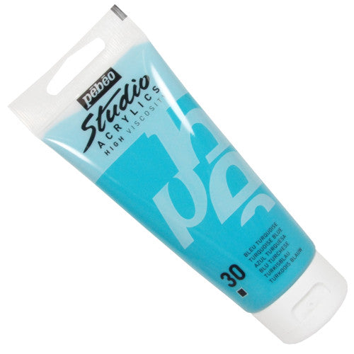 Tinta Acrílica Pébéo Studio  30 Azul Turquesa 100ml
