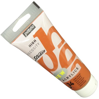 Tinta Acrílica Pébéo Studio  34 Vermelho Ocre 100ml