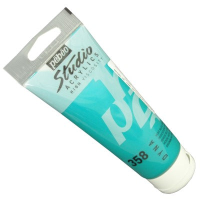 Tinta Acrílica Pébéo Studio 358 Verde Azulado Iridescente 100ml
