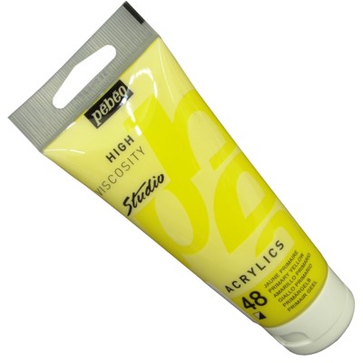 Tinta Acrílica Pébéo Studio  48 Amarelo Primário 100ml