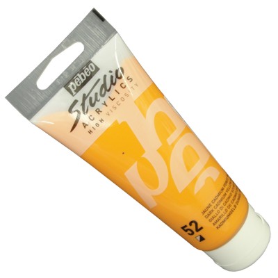 Tinta Acrílica Pébéo Studio  52 Amarelo Cádmio Esc. Imit. 100ml