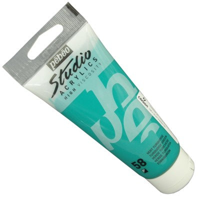 Tinta Acrílica Pébéo Studio  58 Verde Turquesa 100ml