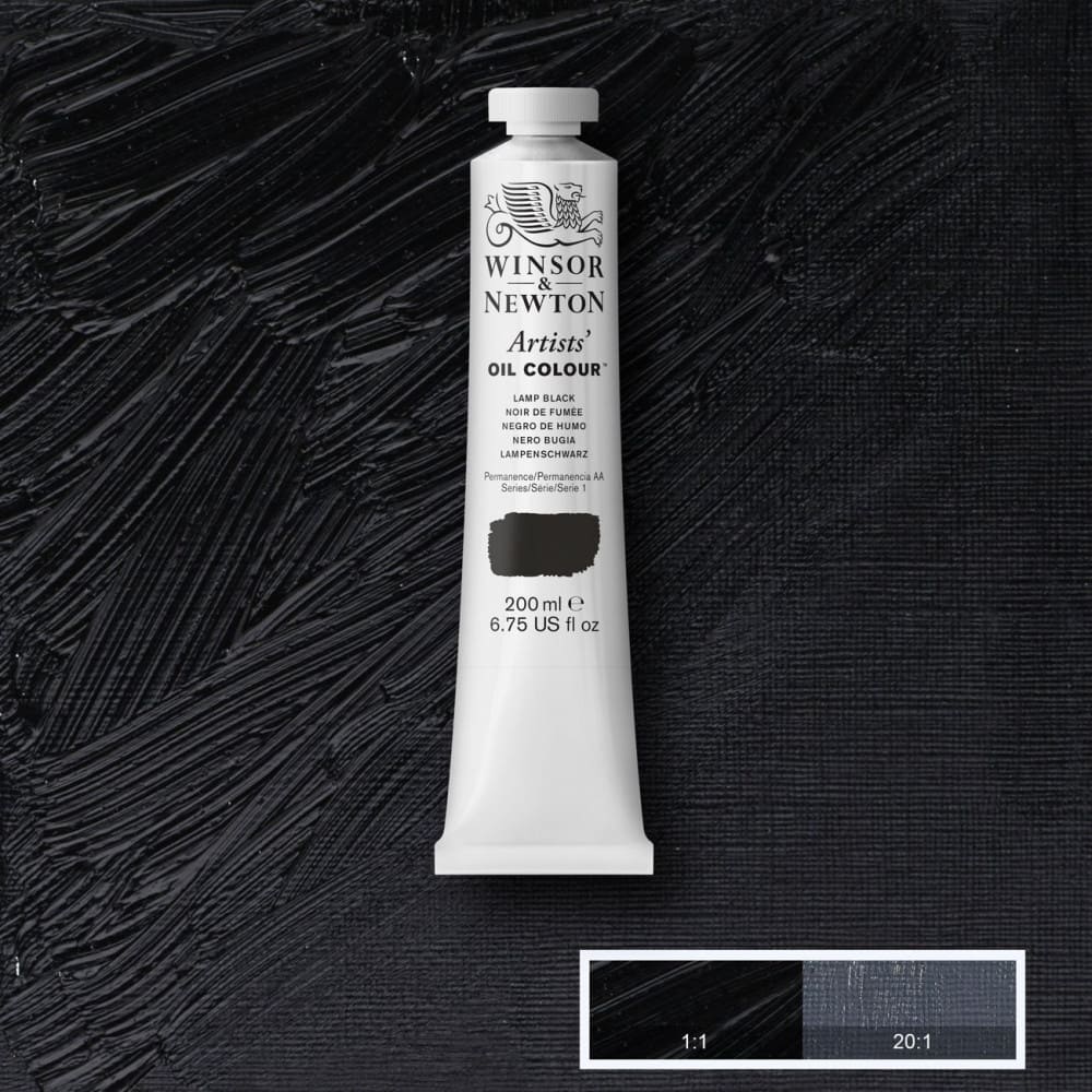Tinta Óleo Artist 200ml Winsor & Newton S1 337 Lamp Black
