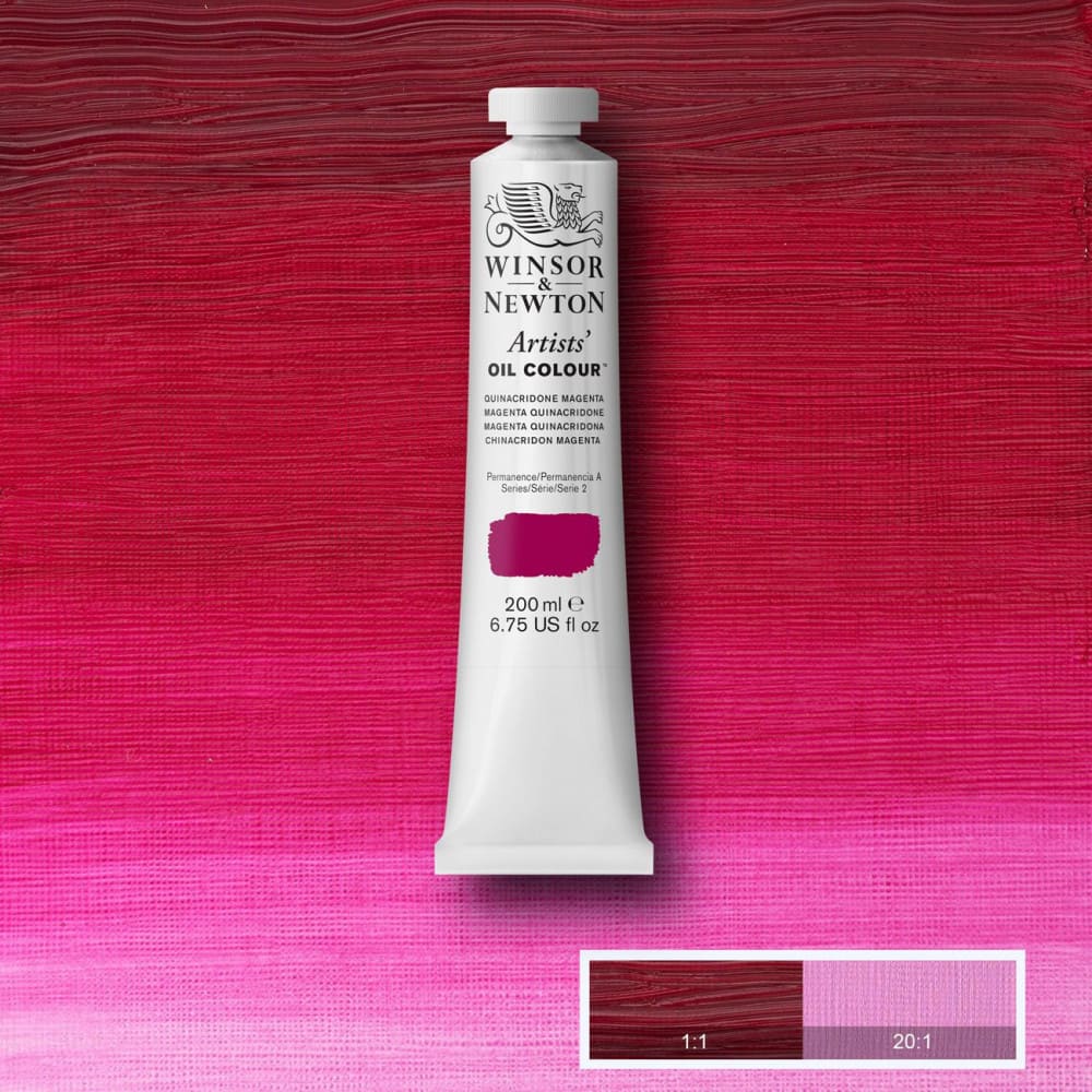 Tinta Óleo Artist 200ml Winsor & Newton S2 545 Quinacridone Magenta